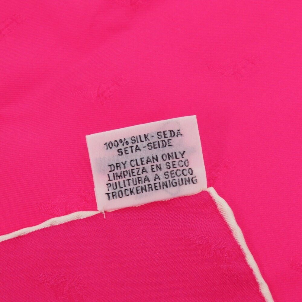 HERMES Pink Silk Scarf - Picture 5 of 5